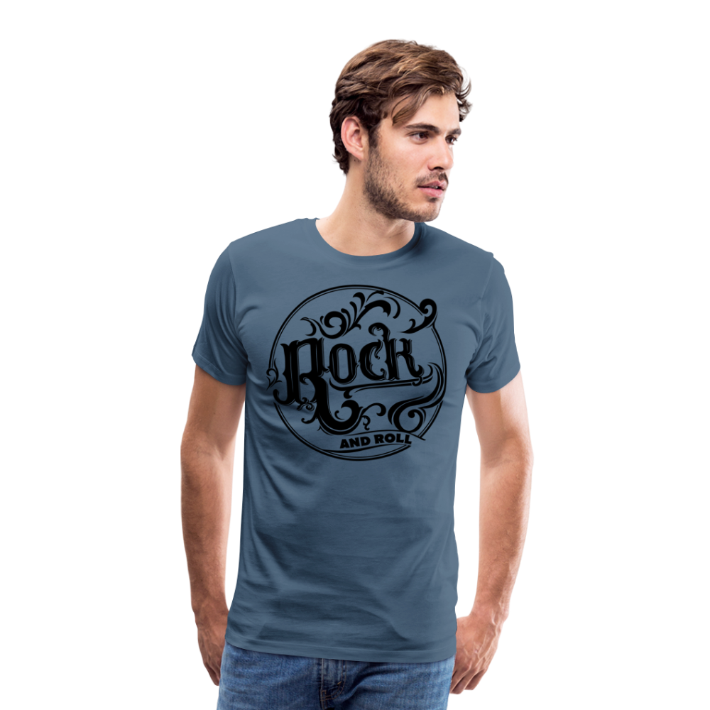 Rock and Roll 1 Premium T-Shirt Herren - Blaugrau