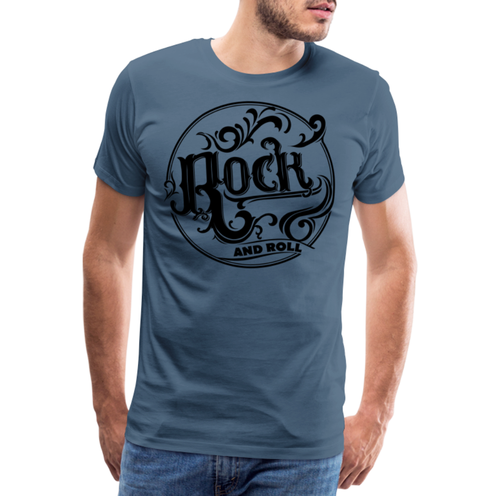 Rock and Roll 1 Premium T-Shirt Herren - Blaugrau