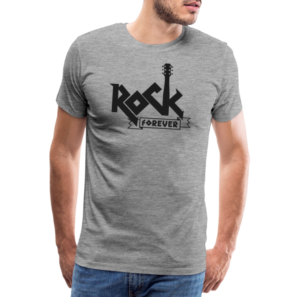 Rock forever Rock and Roll Premium T-Shirt Herren - Grau meliert