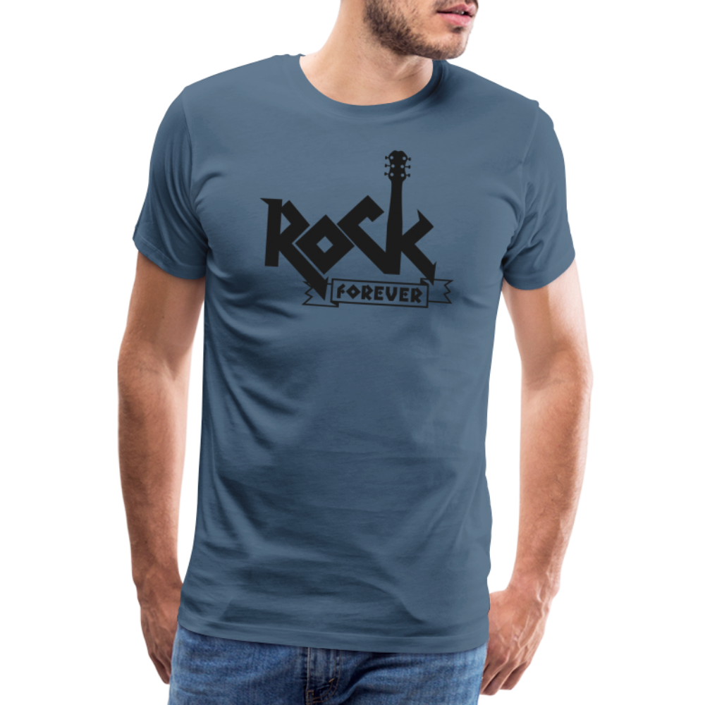 Rock forever Rock and Roll Premium T-Shirt Herren - Blaugrau