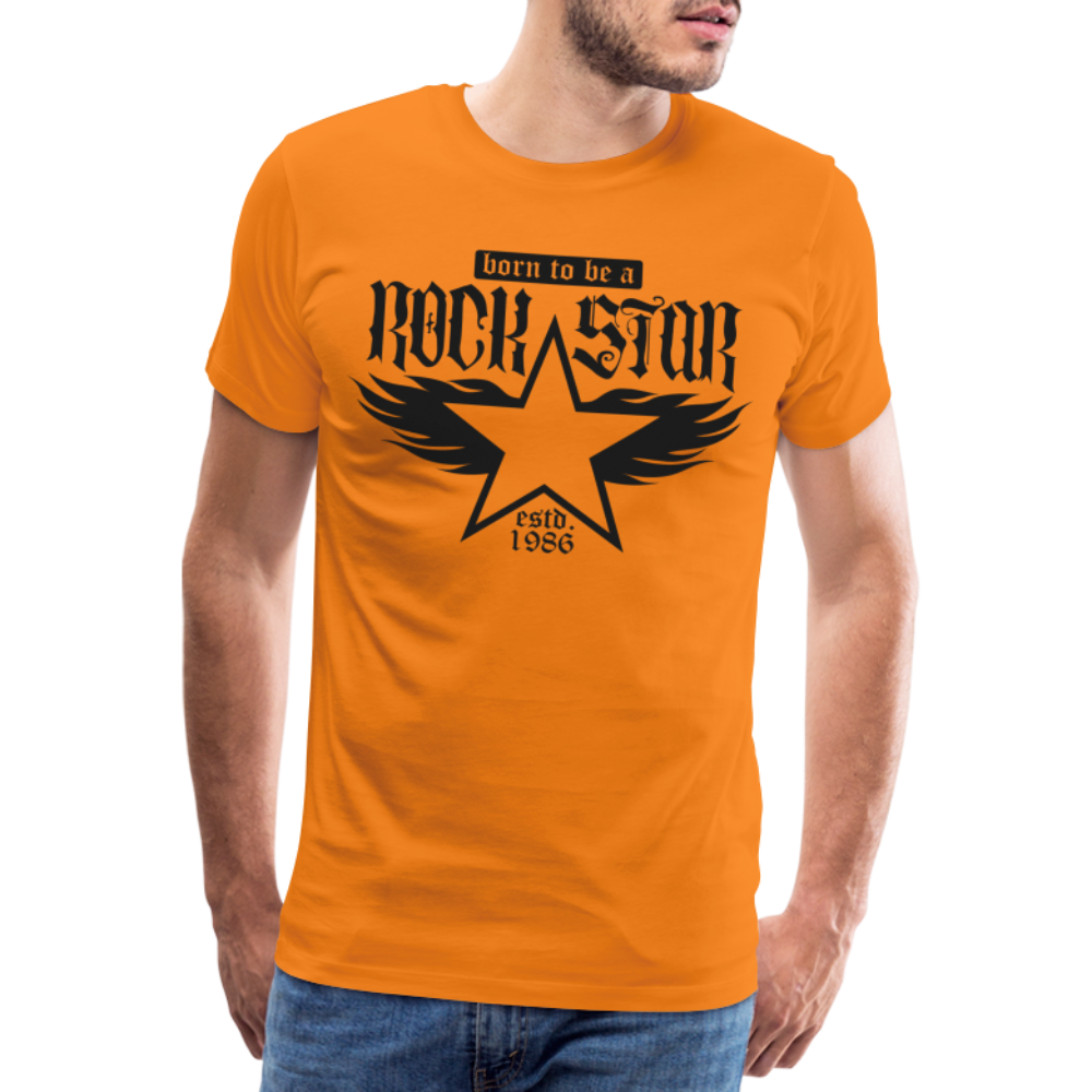 Rock Star Rock and Roll Premium T-Shirt Herren - Orange