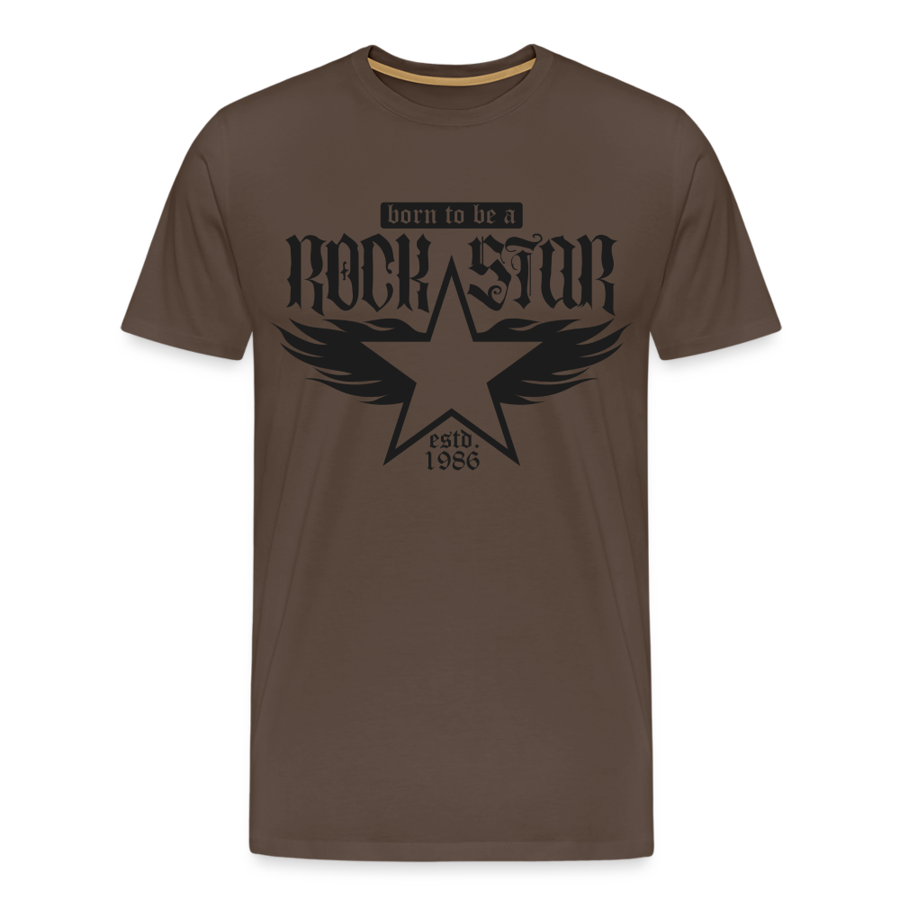 Rock Star Rock and Roll Premium T-Shirt Herren - Edelbraun