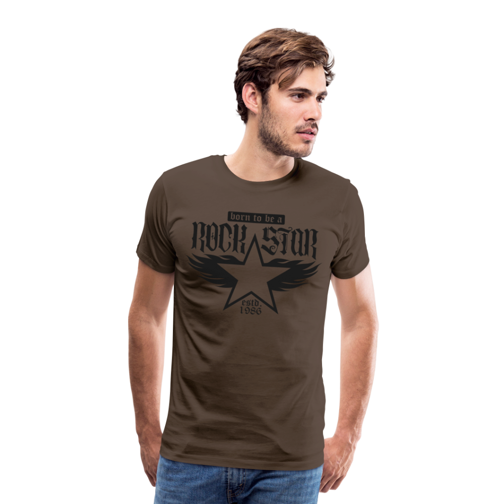 Rock Star Rock and Roll Premium T-Shirt Herren - Edelbraun