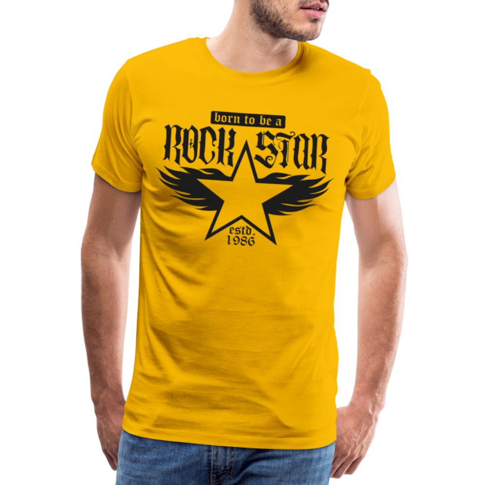 Rock Star Rock and Roll Premium T-Shirt Herren - Sonnengelb