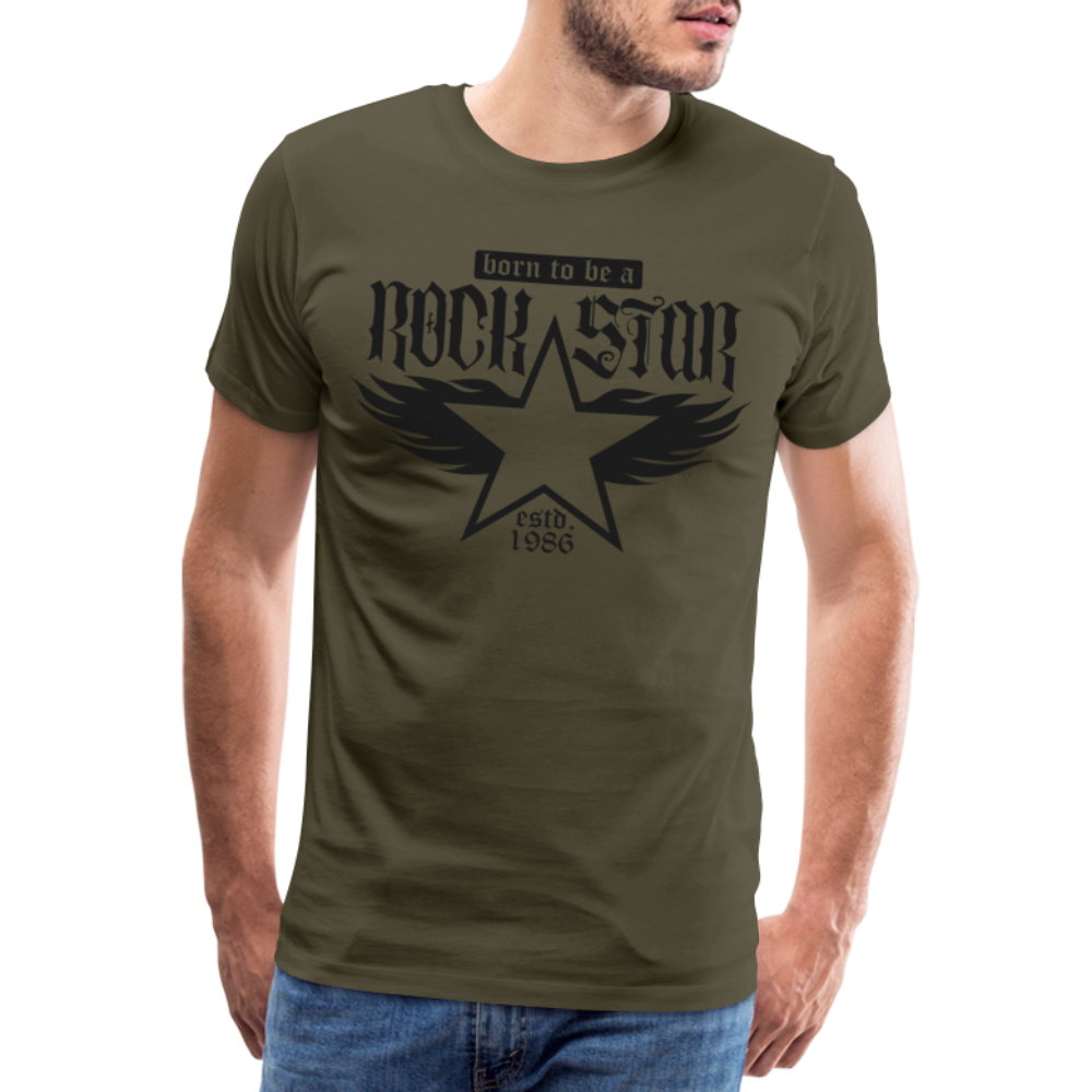 Rock Star Rock and Roll Premium T-Shirt Herren - Khaki