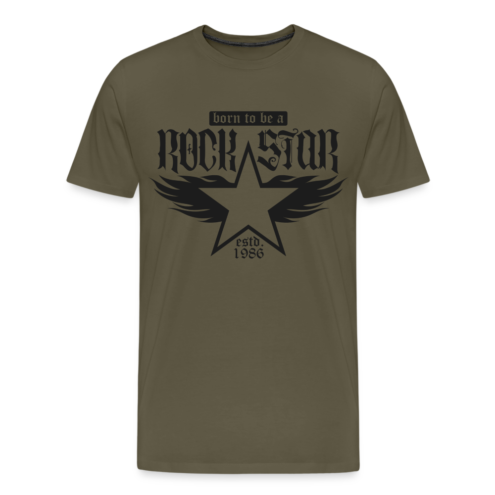 Rock Star Rock and Roll Premium T-Shirt Herren - Khaki