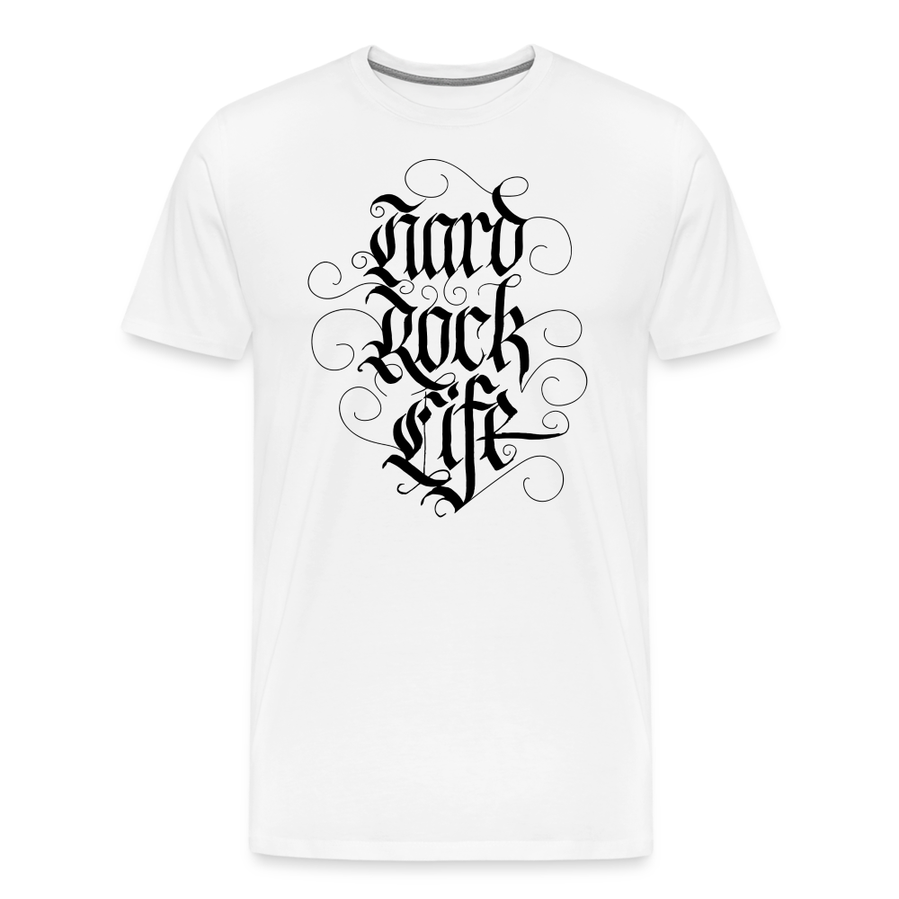 Hard Rock Life Rock and Roll Premium T-Shirt Herren - Weiß