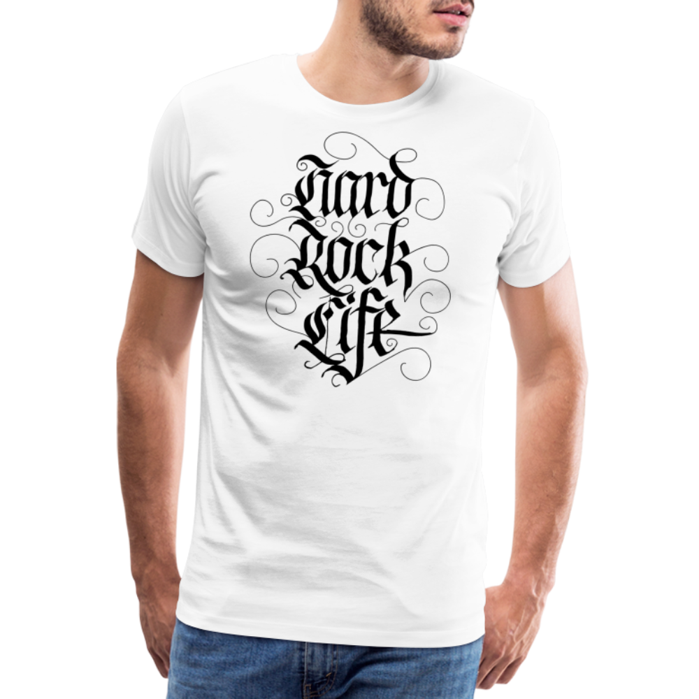 Hard Rock Life Rock and Roll Premium T-Shirt Herren - Weiß