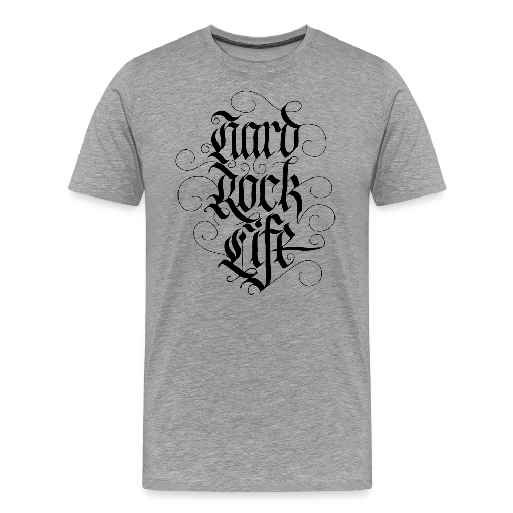 Hard Rock Life Rock and Roll Premium T-Shirt Herren - Grau meliert