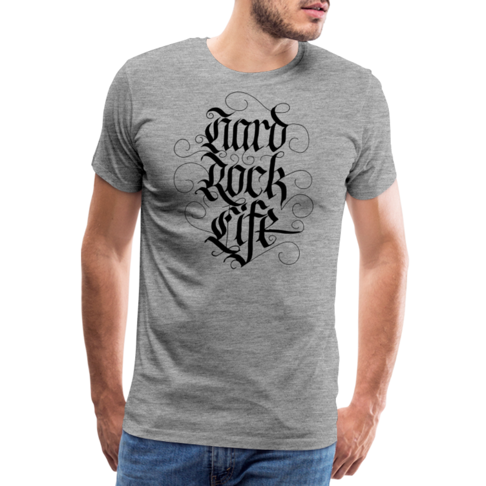 Hard Rock Life Rock and Roll Premium T-Shirt Herren - Grau meliert