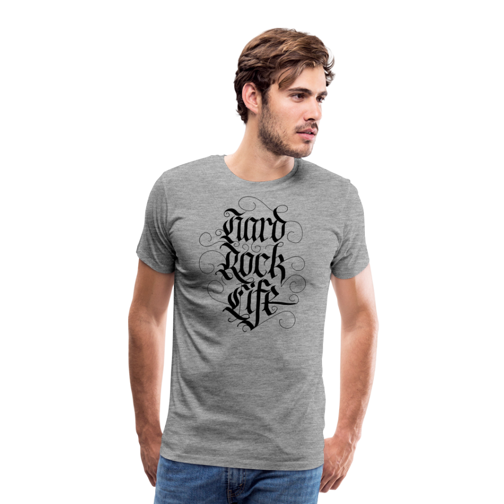 Hard Rock Life Rock and Roll Premium T-Shirt Herren - Grau meliert