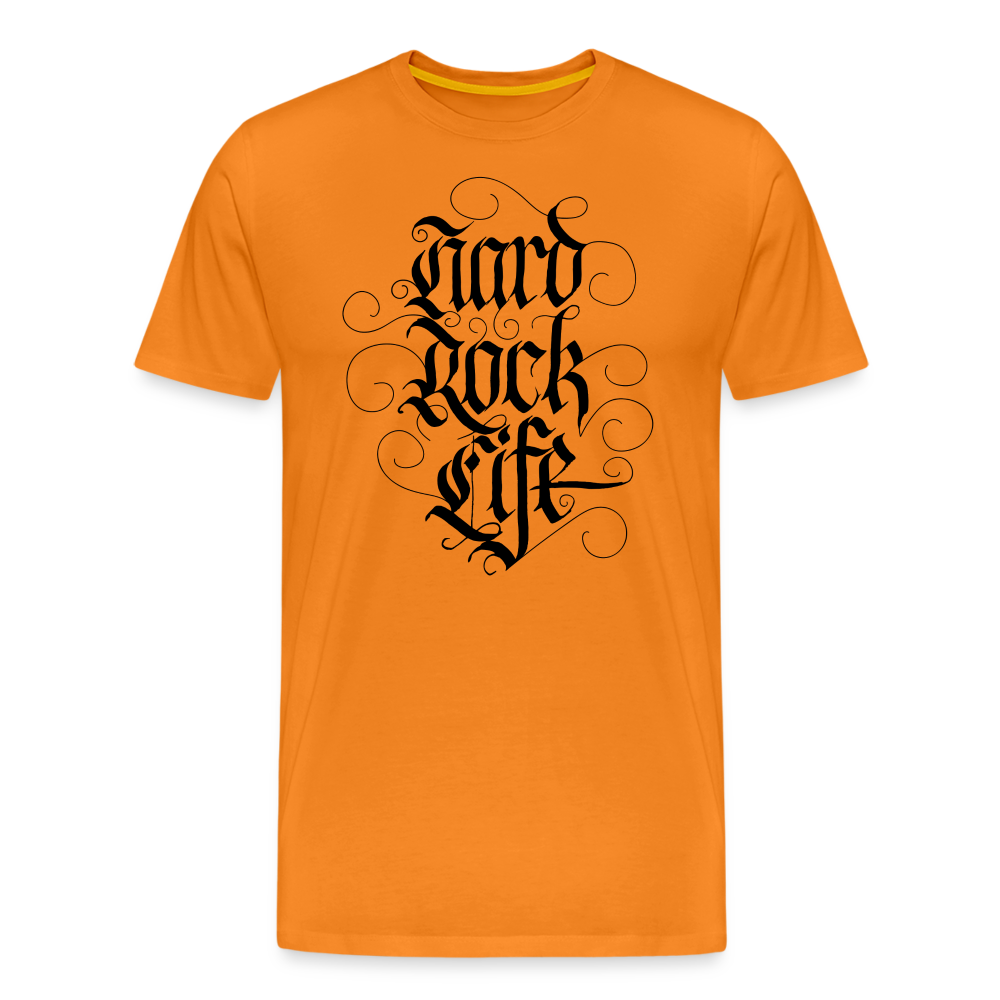 Hard Rock Life Rock and Roll Premium T-Shirt Herren - Orange