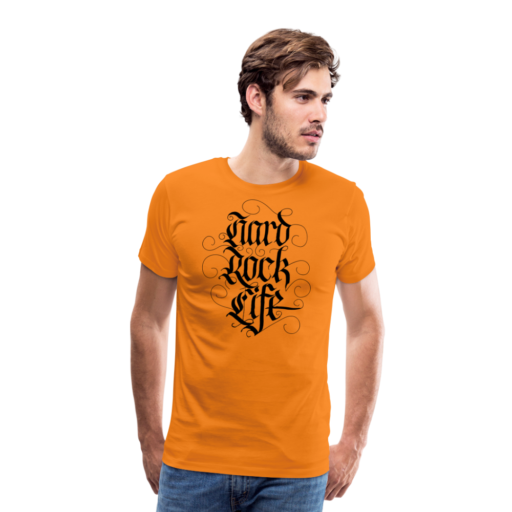 Hard Rock Life Rock and Roll Premium T-Shirt Herren - Orange
