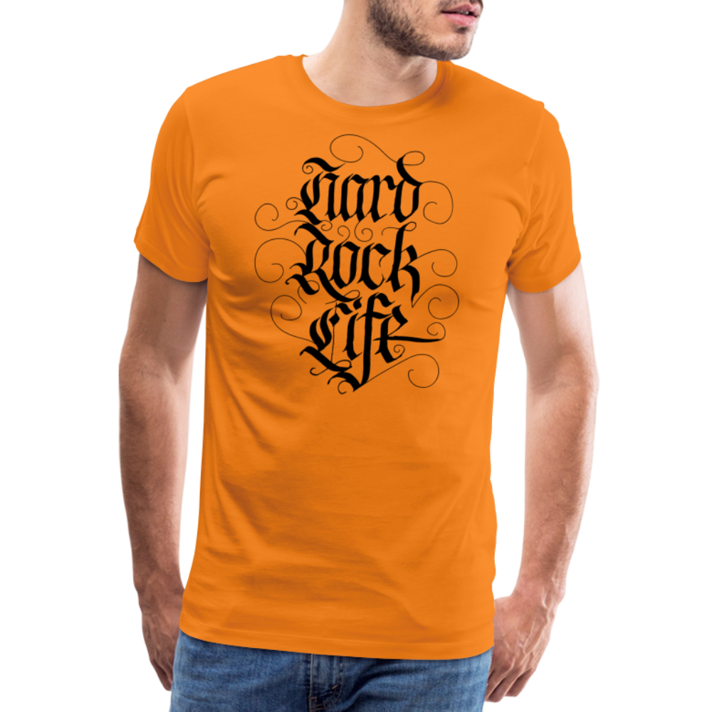 Hard Rock Life Rock and Roll Premium T-Shirt Herren - Orange