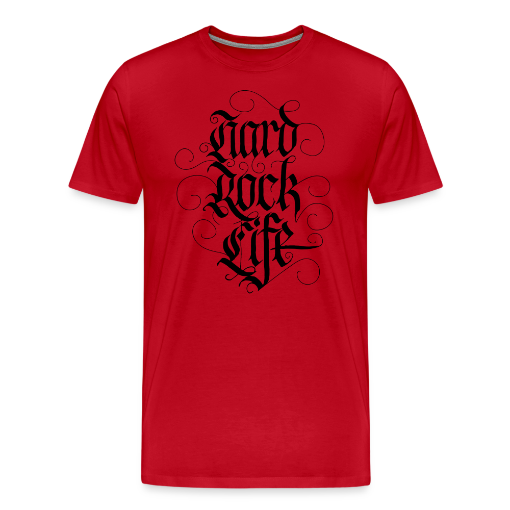 Hard Rock Life Rock and Roll Premium T-Shirt Herren - Rot