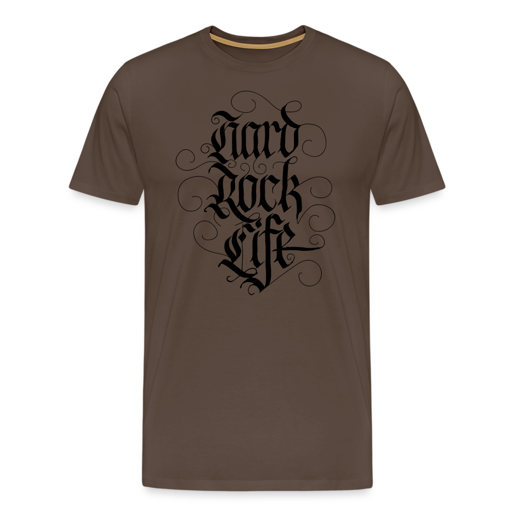 Hard Rock Life Rock and Roll Premium T-Shirt Herren - Edelbraun