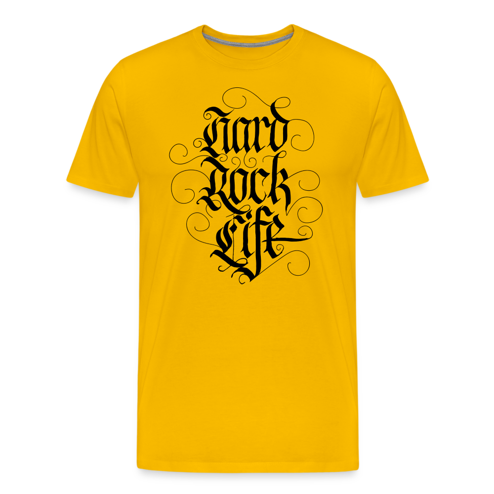 Hard Rock Life Rock and Roll Premium T-Shirt Herren - Sonnengelb