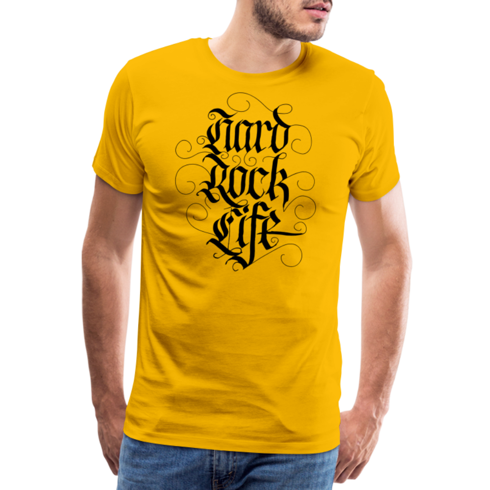 Hard Rock Life Rock and Roll Premium T-Shirt Herren - Sonnengelb