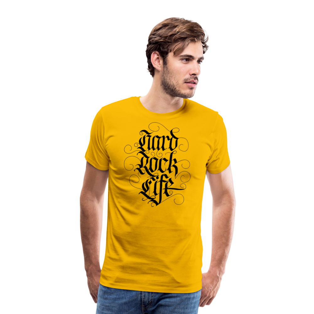 Hard Rock Life Rock and Roll Premium T-Shirt Herren - Sonnengelb