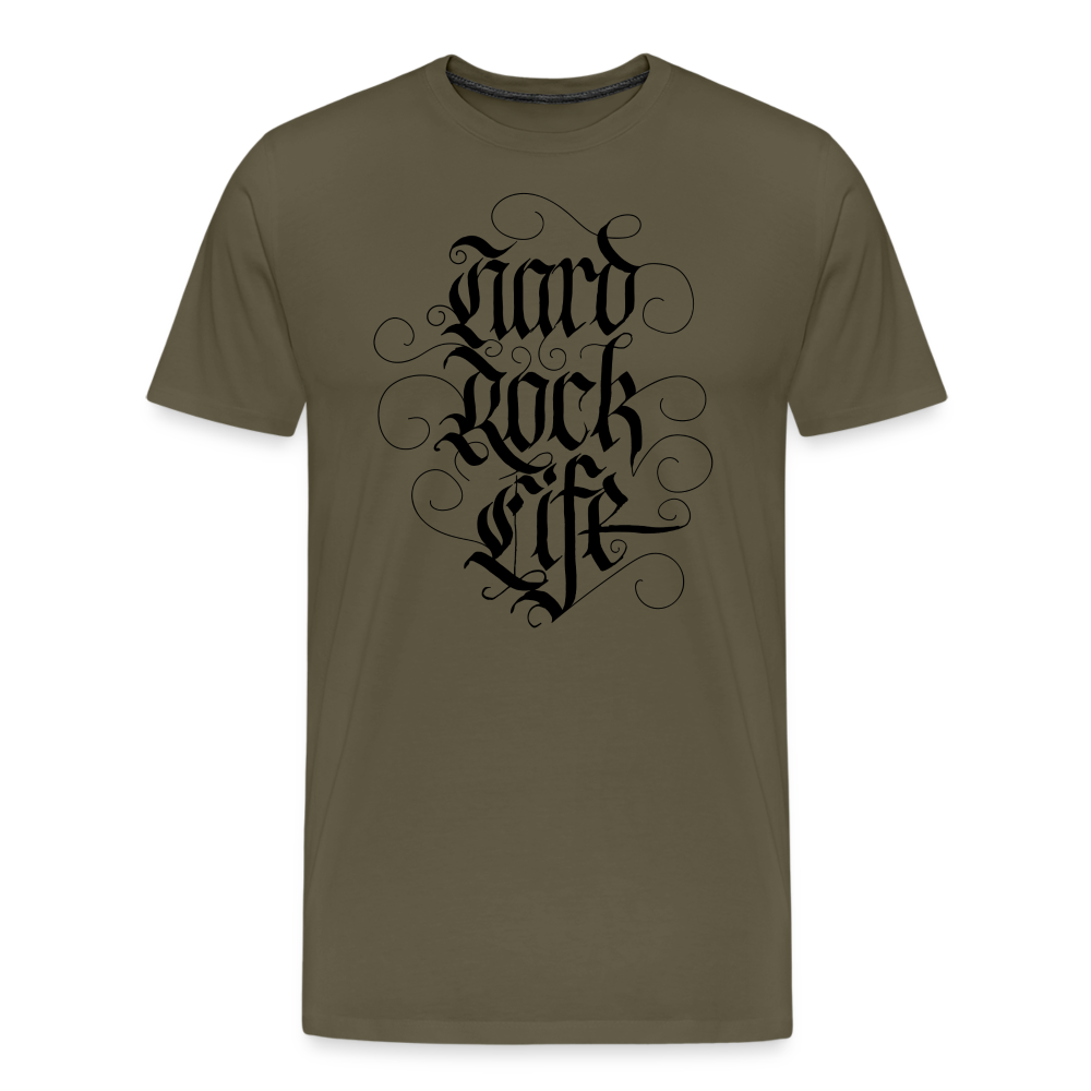 Hard Rock Life Rock and Roll Premium T-Shirt Herren - Khaki