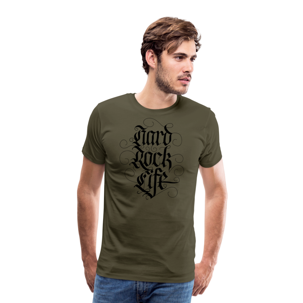 Hard Rock Life Rock and Roll Premium T-Shirt Herren - Khaki
