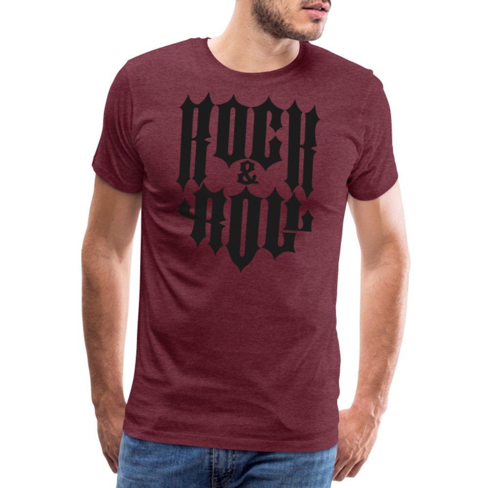 Rock and Roll 2 Premium T-Shirt Herren - Bordeauxrot meliert