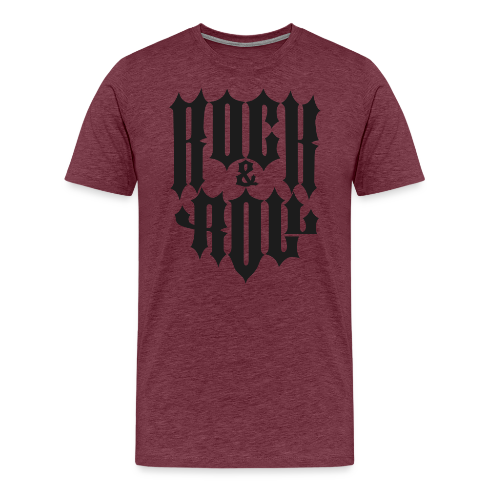 Rock and Roll 2 Premium T-Shirt Herren - Bordeauxrot meliert