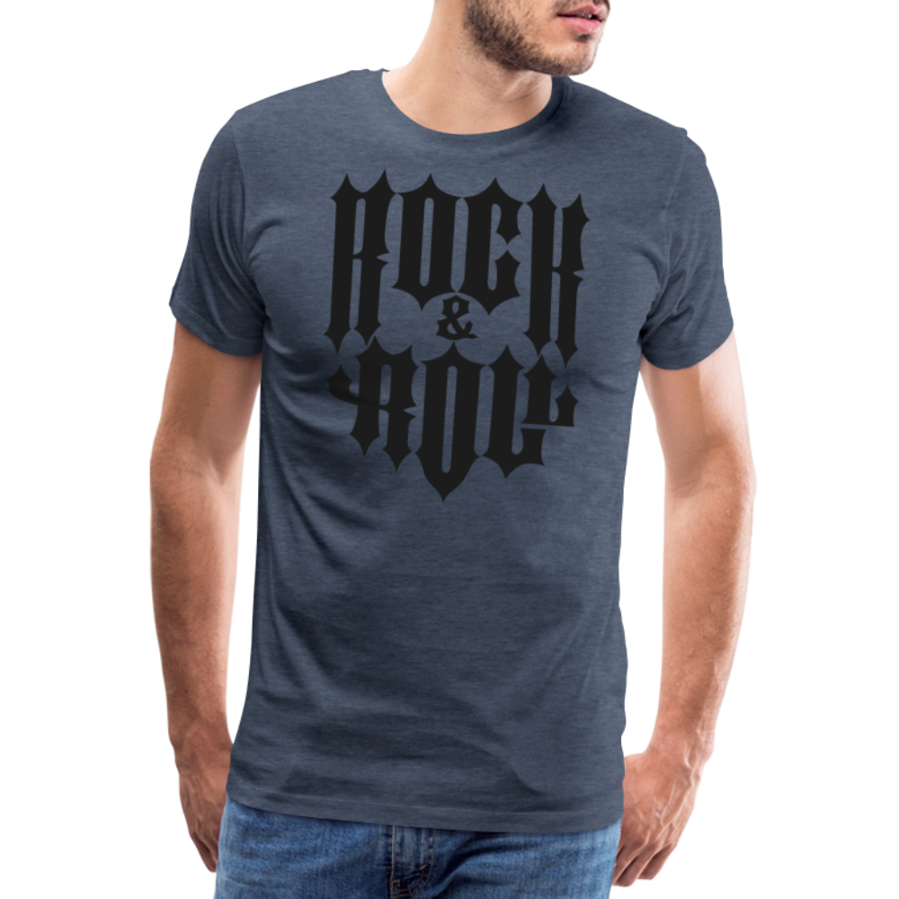 Rock and Roll 2 Premium T-Shirt Herren - Blau meliert