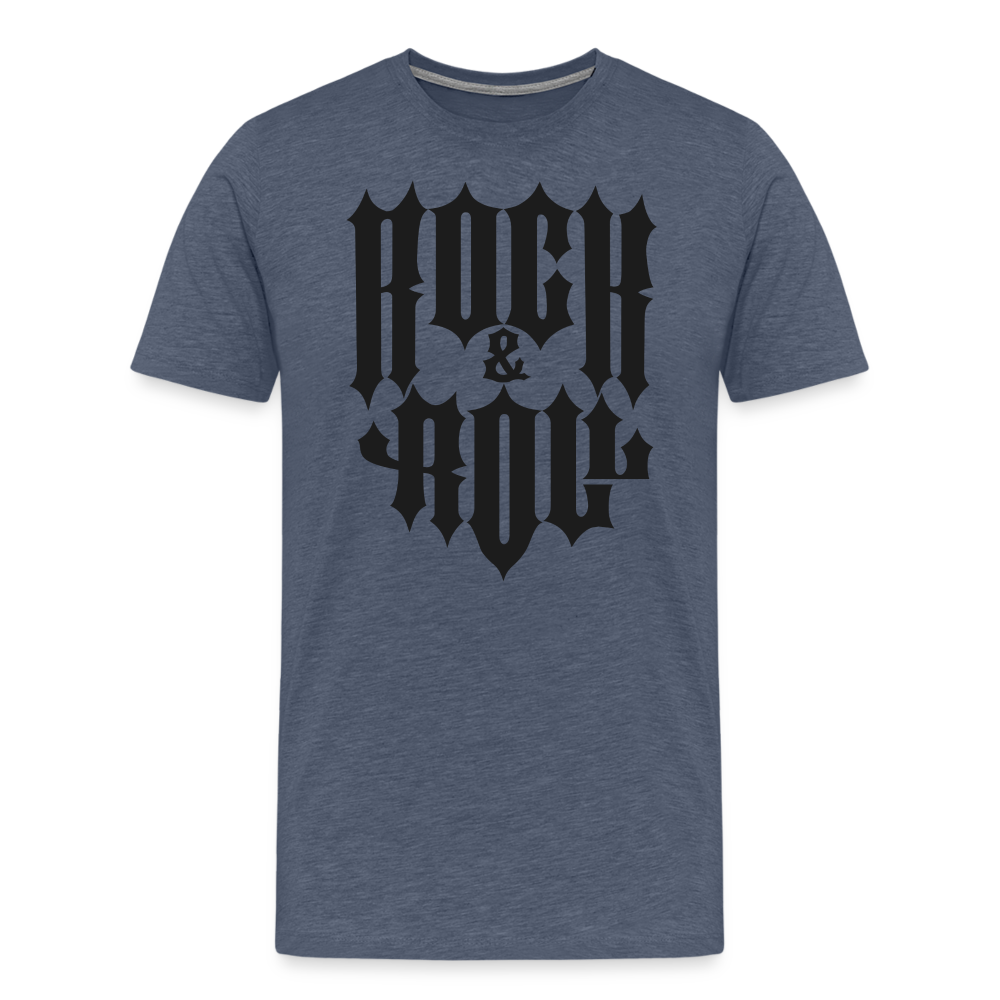 Rock and Roll 2 Premium T-Shirt Herren - Blau meliert