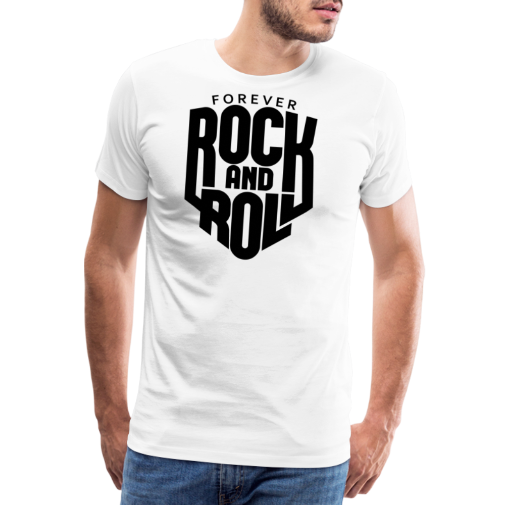 Forever Rock and Roll Premium T-Shirt Herren - Weiß