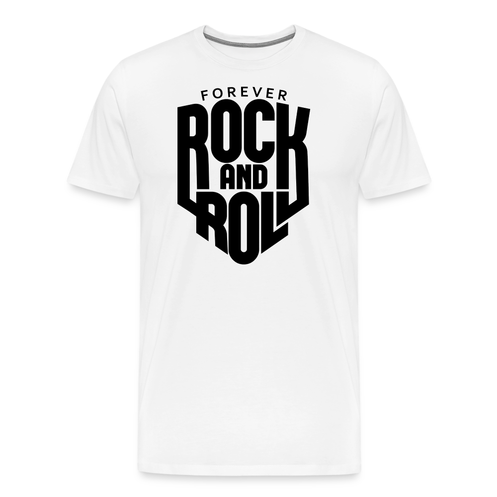 Forever Rock and Roll Premium T-Shirt Herren - Weiß