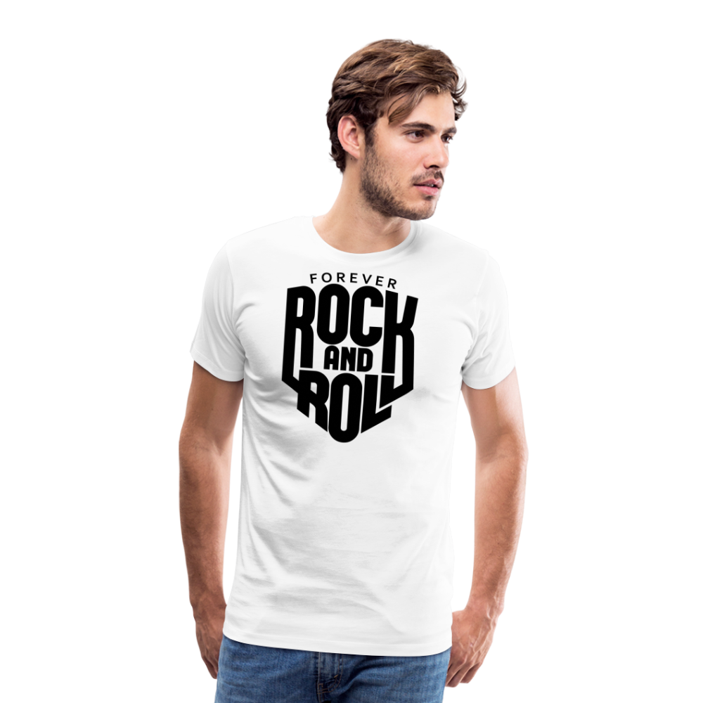Forever Rock and Roll Premium T-Shirt Herren - Weiß