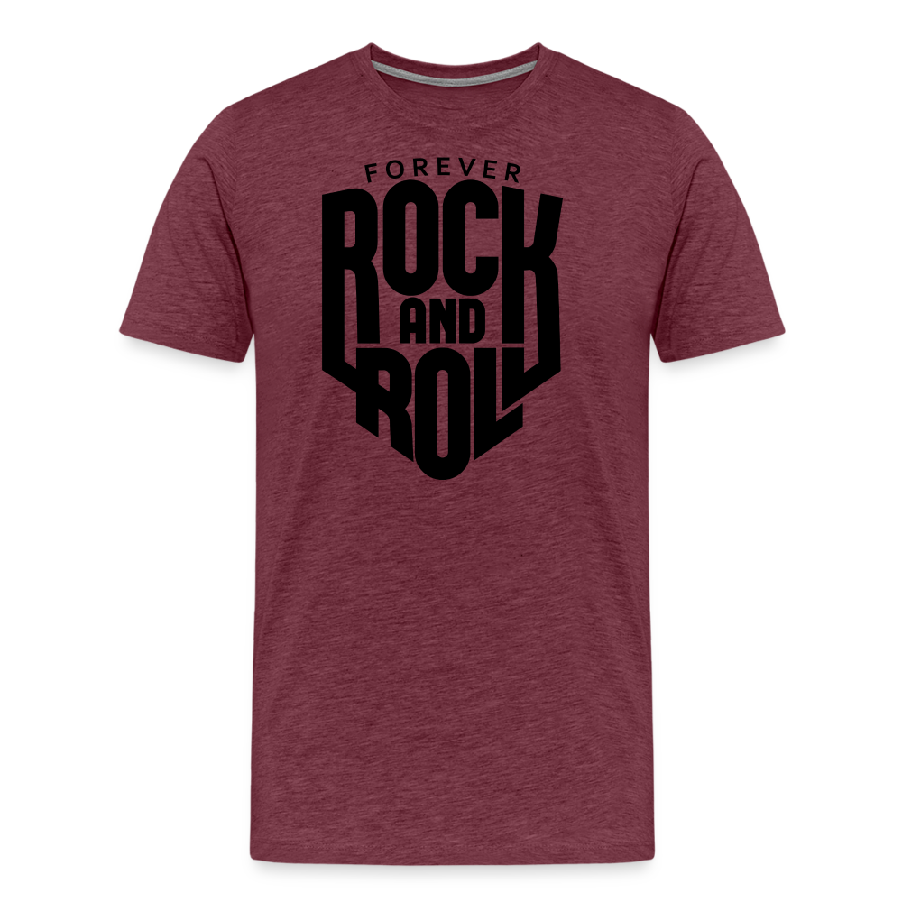 Forever Rock and Roll Premium T-Shirt Herren - Bordeauxrot meliert