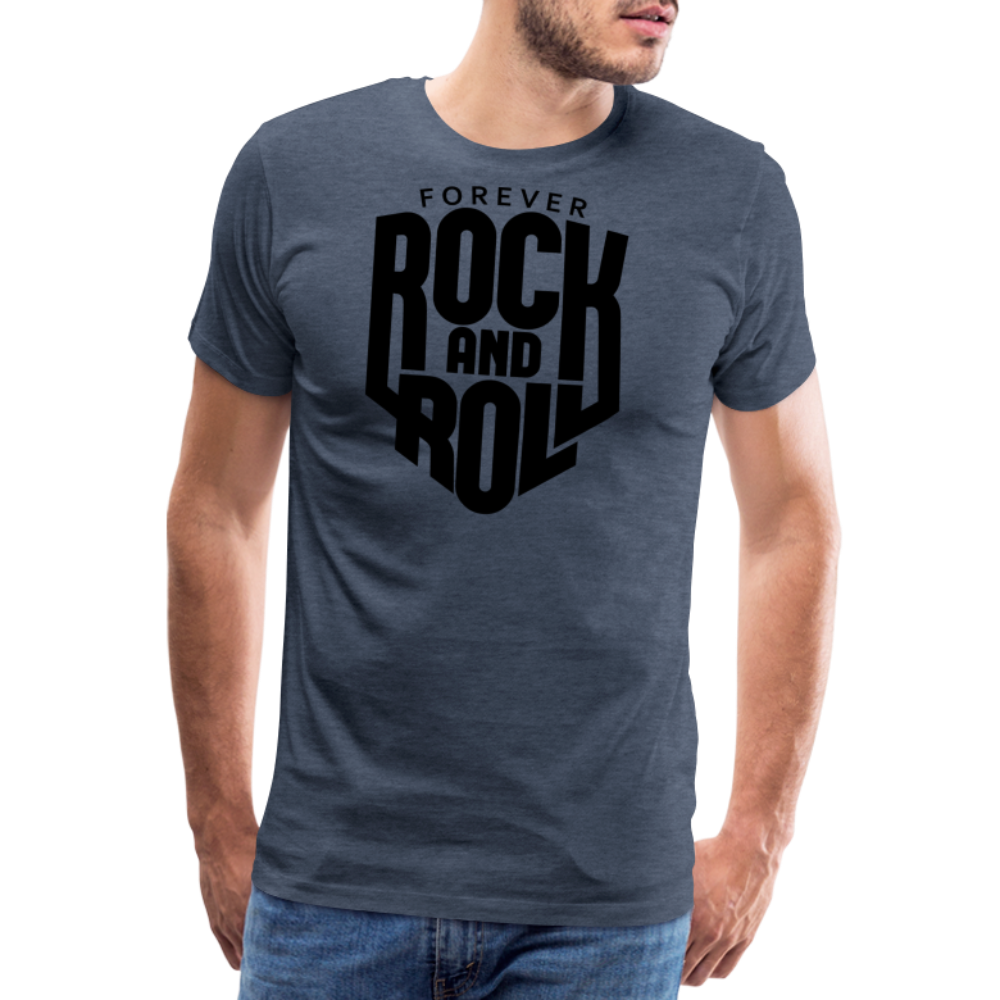 Forever Rock and Roll Premium T-Shirt Herren - Blau meliert