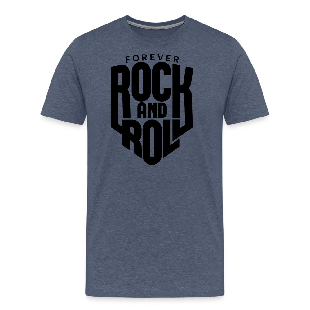 Forever Rock and Roll Premium T-Shirt Herren - Blau meliert