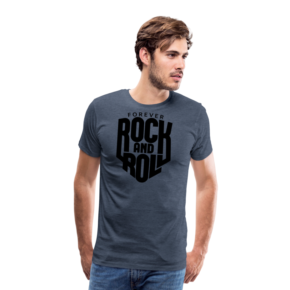 Forever Rock and Roll Premium T-Shirt Herren - Blau meliert