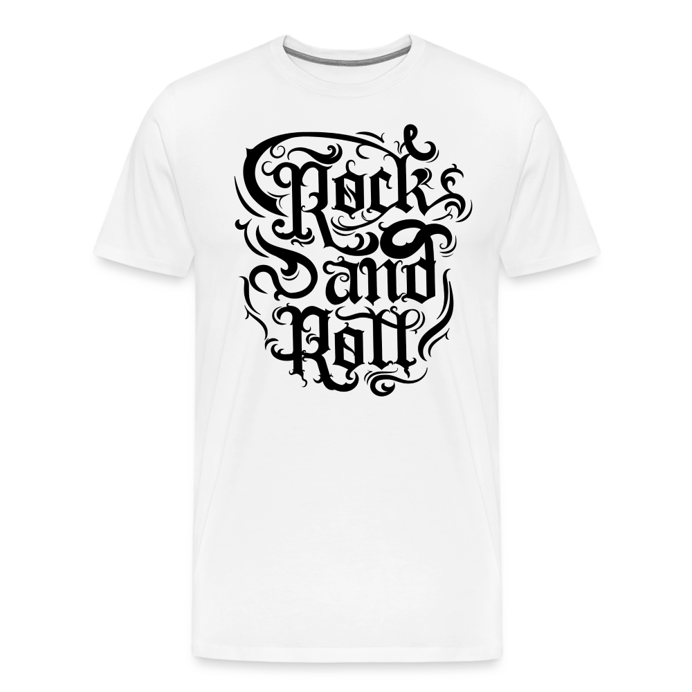 Rock and Roll 3 Premium T-Shirt Herren - Weiß