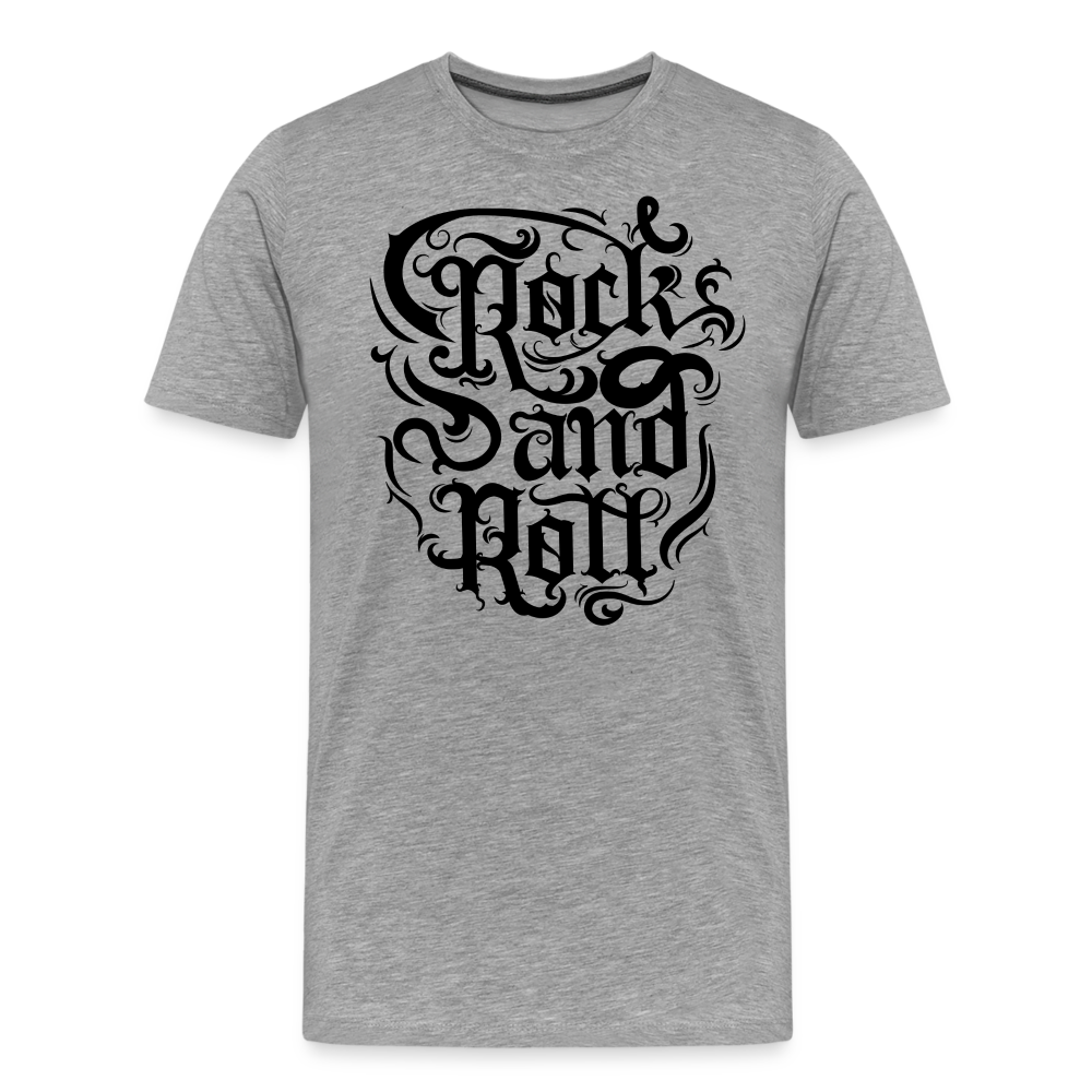 Rock and Roll 3 Premium T-Shirt Herren - Grau meliert