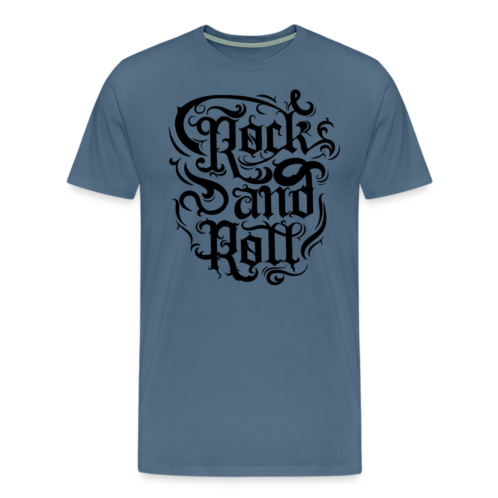 Rock and Roll 3 Premium T-Shirt Herren - Blaugrau