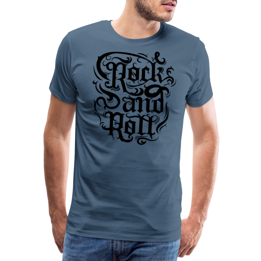 Rock and Roll 3 Premium T-Shirt Herren - Blaugrau