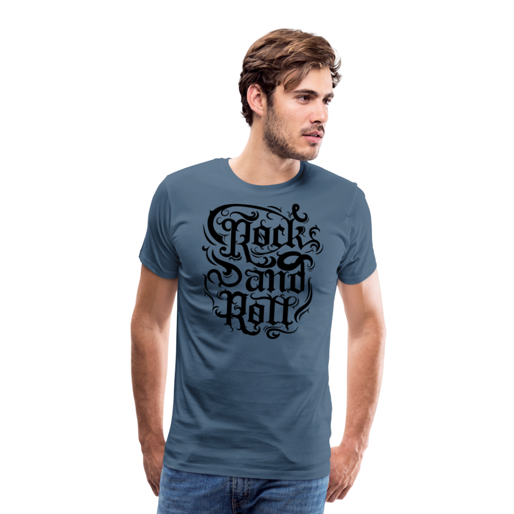Rock and Roll 3 Premium T-Shirt Herren - Blaugrau