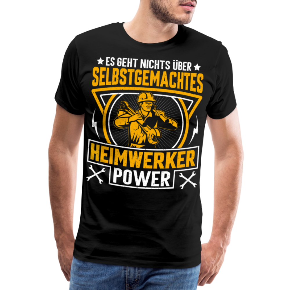 Heimwerker Power lustiges Premium T-Shirt Herren - Schwarz