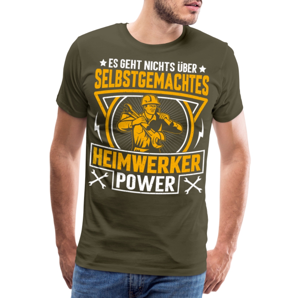 Heimwerker Power lustiges Premium T-Shirt Herren - Khaki