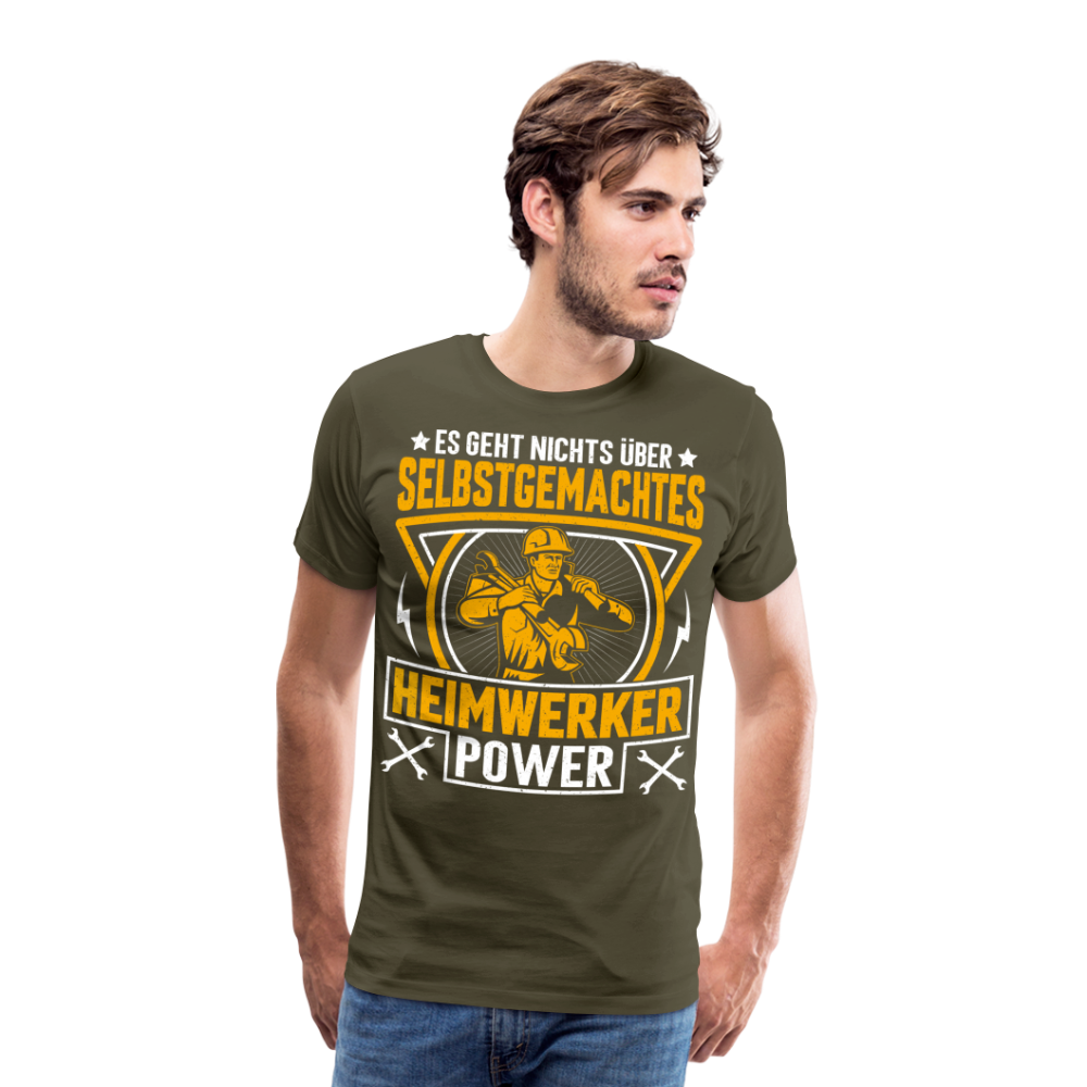 Heimwerker Power lustiges Premium T-Shirt Herren - Khaki