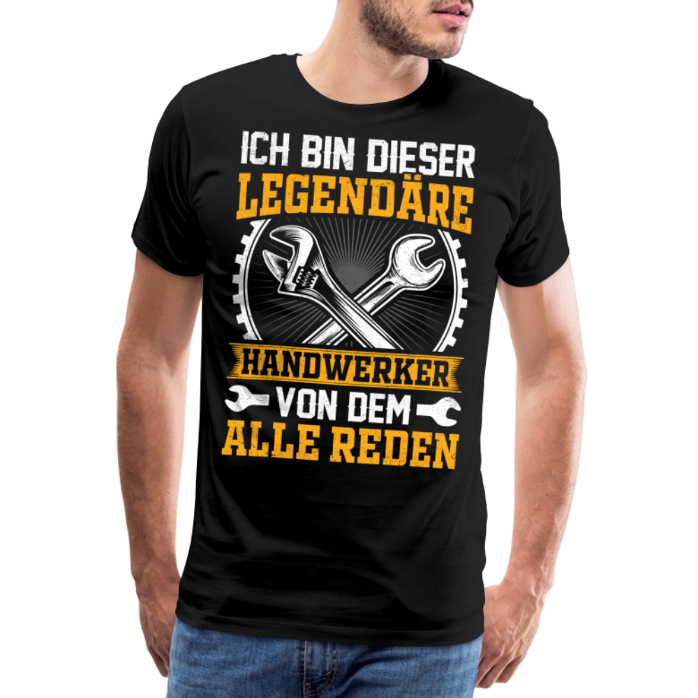 Legendäre Handwerker lustiges Premium T-Shirt Herren - Schwarz