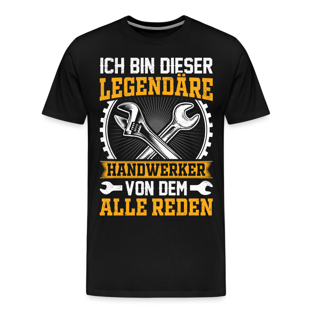Legendäre Handwerker lustiges Premium T-Shirt Herren - Schwarz