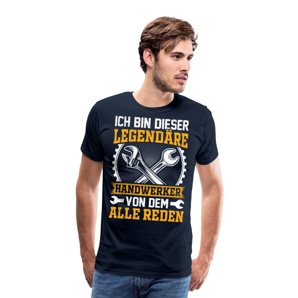 Legendäre Handwerker lustiges Premium T-Shirt Herren - Navy