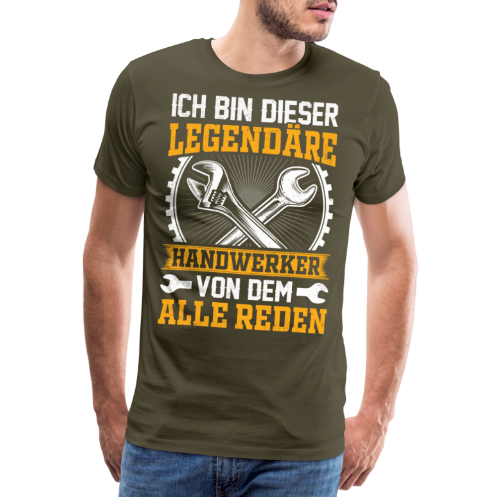 Legendäre Handwerker lustiges Premium T-Shirt Herren - Khaki