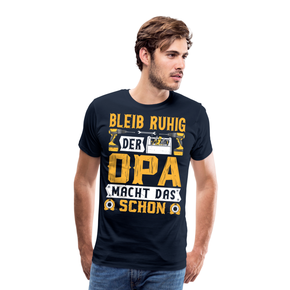 Opa macht das schon lustiges Premium T-Shirt Herren - Navy