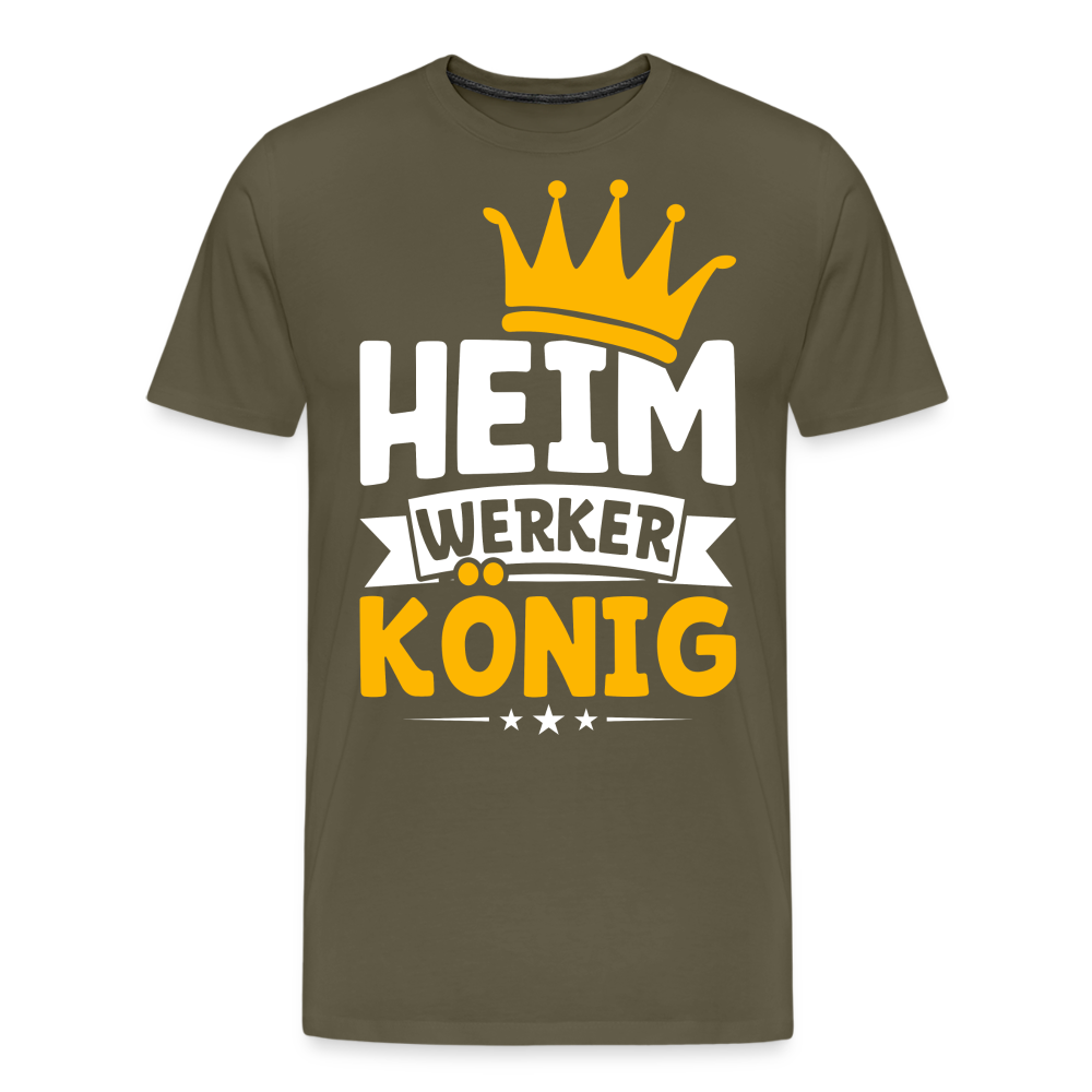 Heimwerker König lustiges Premium T-Shirt Herren - Khaki